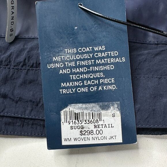 Cole Haan Nylon Rubberized Pocket Windbreaker Jacket Navy Women's Size Small NWT - Picture 13 of 13